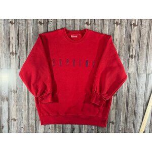 Supreme embroidered logo f**k you Crewneck Sweter color red Size L